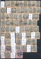 1881-1887 93 db magyar okmánybélyeg vízjelváltozatokkal A4-es berakólapon (5.060)