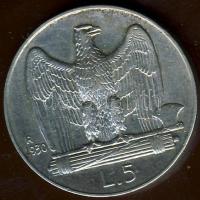 Olaszország 1930. 5L Ag T:2+