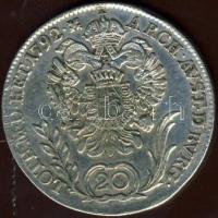 Ausztria/magyar verdejel 1792B 20Kr Ag T:2-/3