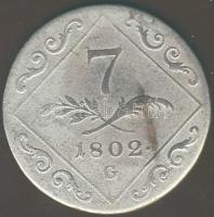Ausztria/magyar verdejel 1802G 7Kr Ag II.Ferenc T:3/3-