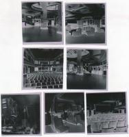 1982 Budapest, PUSKIN mozi kívül-belül, 7 db szabadon felhasználható negatív, 6x6 cm