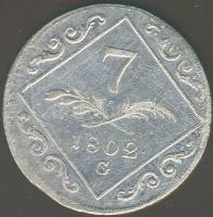 Ausztria/magyar verdejel 1802G 7Kr Ag II.Ferenc T:2