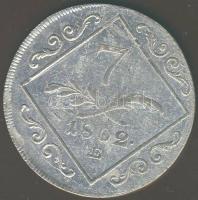 Ausztria/magyar verdejel 1802E 7Kr Ag II.Ferenc T:2