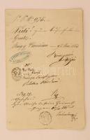 1860 Murapetrócon kiállított útlevél katona részére / Passport issued on Murapetroc