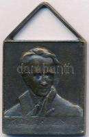 ~1910. "Kazinczy" páholy - Szabadkőműves Br plakett akasztóval (30x35mm) T:2-