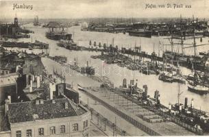 Hamburg, Hafen von St. pauli aus / port, ships