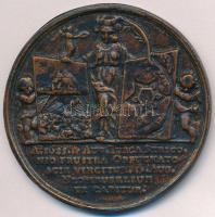 1685. "Érsekújvár és Esztergom visszavétele" Br emlékérem öntött másolat / copy (59mm) T:2