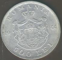 Románia 1944. 500L Ag T:2