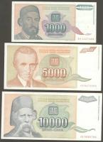 Jugoszlávia 1993-94. 1000D-50.000.000.000D 8klf bankjegy T:I,I-,II
