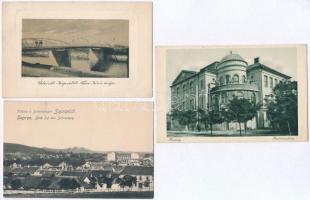 22 db RÉGI  magyar és történelmi magyar városképes lap / 22 pre-1945 Hungarian and Historical Hungarian town-view postcards