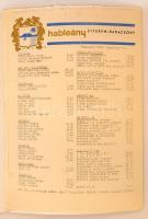 1969 Badacsony, a Hableány Étterem étlapja
