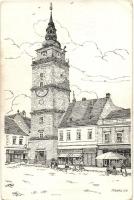 Nagyszombat, Trnava; Városi torony / Mestska Veza / tower s: Adolf Krátky  (EK)