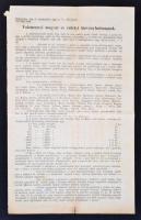 1870 Hirdetmény: Rendelet a pénzutalványozás kiterjesztéséről és az illeték leengedéséről