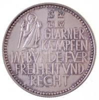 Svájc 1952. "Glarner kämpfen im Bunde für Freiheit und Recht" Ag emlékérem, "HUGUENIN...