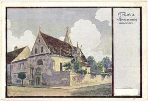 Nagyszombat, Trnava; Városi kórház kápolnája / hospital chapel, art postcard (EK)