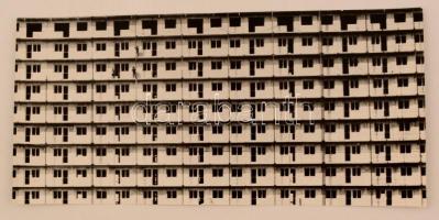 cca 1979 Magyar Alfréd: Lakásprogram, feliratozott vintage fotóművészeti alkotás, 19x40 cm