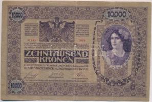 1918. 10.000K piros "MAGYARORSZÁG" felülbélyegzéssel T:III kis ly