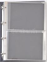 Bankjegy tartó album, 51 lap, összesen 91 különböző méretű férőhellyel, használt állapotban