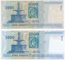 1998. 1000Ft (2xklf) "DF" és "DE" T:I,IV
