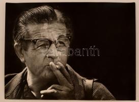 cca 1980 Gebhardt György (1910-1993): Önarckép, jelzés nélküli vintage fotóművészeti alkotás a szerző hagyatékából, 30x40 cm