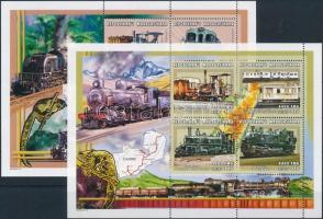 Vonatok kisívsor 4 db stecklapon Trains minisheet set