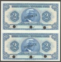 Haiti 1919. 2G függőleges párban "SPECIMEN" T:I