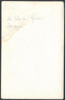 cca 1940 Szakaszvezető kitüntetésekkel, keményhátú fotó későbbi másolata, hátulján feliratozva, 14×9...