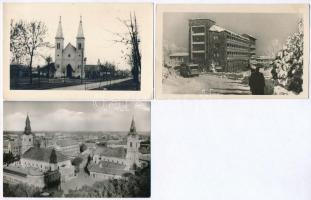 50 db MODERN magyar fekete-fehér városképes lap / 50 modern Hungarian black & white postcards