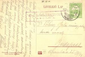 Ruttka, Vrutky; Vasútállomás peron "Felvidéki Magyarság Nyomda" Gerő Henrik kiadása / rail...