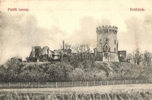Erdőd, Ardud, Erdődvár; Petfői torony / castle tower (EK)