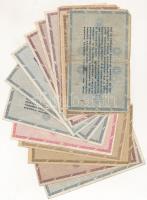 1946. 15db-os vegyes magyar adópengő bankjegy tétel, közte sorozat- és sorszám nélküliek T:II,III