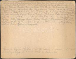 1924 Leányiskola(?) bentlakó tanulói, csoportkép, kartonra ragasztva, hátulján feliratozva, 17,5×22,...