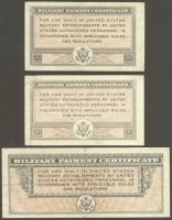 USA/katonai kiadás 1946. 5c,10c,25c,50c,1$(2x),10$ összesen 7 db T:2