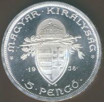 1938. 5P Ag "Szt.István" T:1!