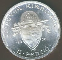 1938. 5P Ag "Szt.István" T:1!