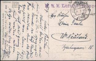 1918 Tábori posta képeslap / Field postcard K.u.K. Luftfahrtruppen / Fliegerkompagnie Nr. 53 + FP 468b