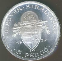 1938. 5P Ag "Szt.István" T:1!