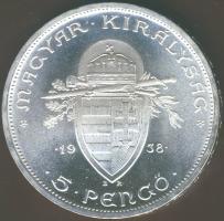 1938. 5P Ag "Szt.István" T:1!
