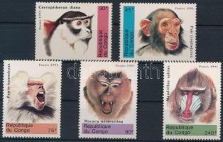 Majom sor 5 értéke, Monkey 5 stamps