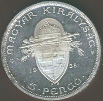 1938. 5P Ag "Szt.István" T:1!