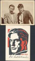 2 db MODERN képeslap, szovjet költők; Maxim Gorkij, Majakovszkij / 2 modern postcards; Soviet poets; Maxim Gorky, Mayakovsky
