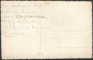 1958 Colombo utcái, Ceylon, fotólap, hátulján feliratozva, 8,5×13,5 cm
