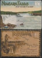 9 db főként RÉGI amerikai leporello füzet / 9 mostly pre-1945 American leporello and postcard bookle...