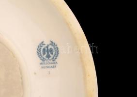 Hollóházi emeletes süteménytartó, matricás, jelzett, hibátlan, m:33 cm, d:25 cm