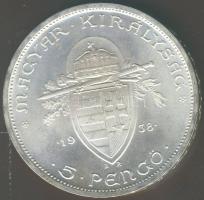 1938. 5P Ag "Szt. István" T:1 !