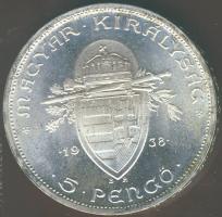 1938. 5P Ag "Szt. István" T:1 !