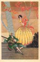 2 db régi T. Corbella olasz művészlap, Degami 2249/2143. / 2 old Corbella Italian art postcards, Deg...