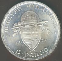 1938. 5P Ag "Szt. István" T:1 !