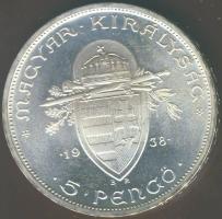 1938. 5P Ag "Szt. István" T:1 !
