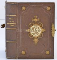 Ludwig Donin: Gott ist die vollkommenste Liebe. Ein katholisches Erbauungsbuch für alle stände. Wien, é.n., G. Müllner & Comp. Korabeli félbőr kötés, aranyozott lapélekkel, fémveretekkel, 5 darab egész oldalas illusztrációval, valamint egy illusztrált címoldallal. Jó állapotban.